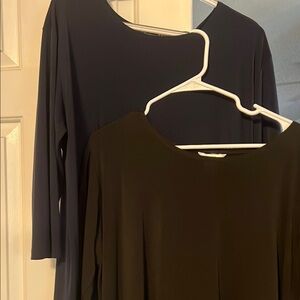 Black and Navy Long Sleeve Shirts